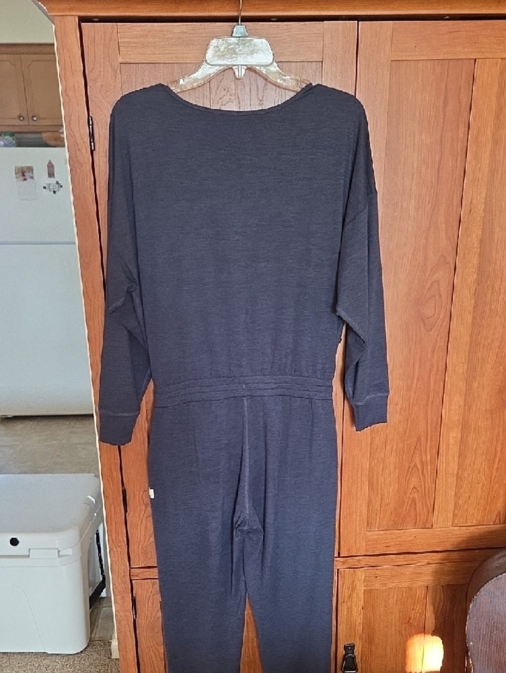 Vuori Lux Long Sleeve Jumpsuit Midnight Heather - Picture 5 of 6